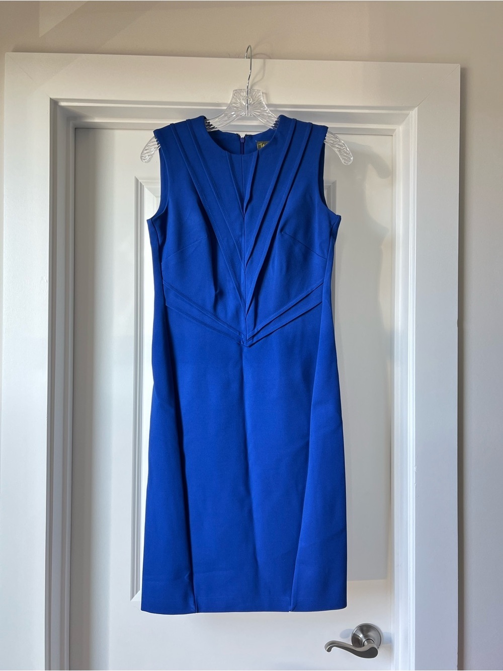 Taylor Sleeveless Cobalt Blue Sheath Dress - Picture 7 of 9